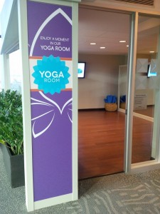 the yoga room at the chicago terminal