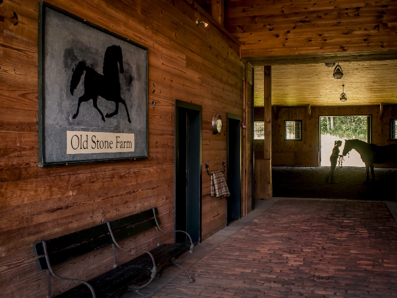Horse barn interior