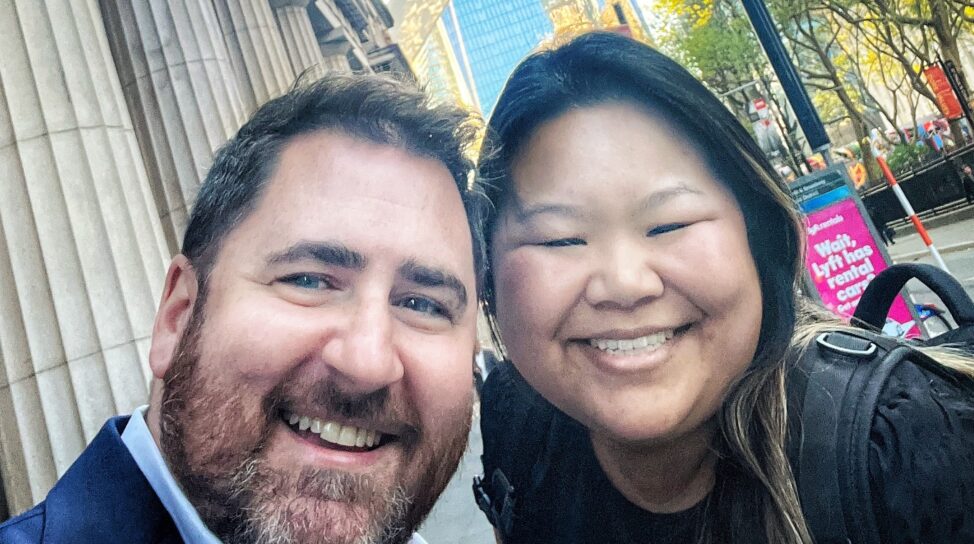 Award winning travel agents Eric Hrubant and YinYin Petersen in New York City