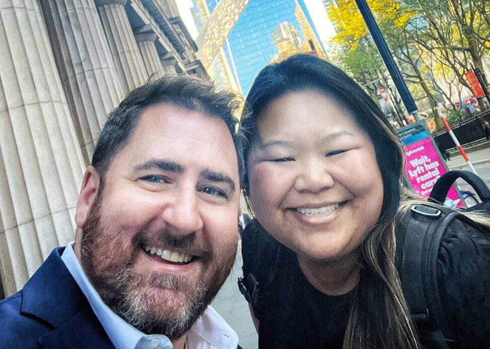 Award winning travel agents Eric Hrubant and YinYin Petersen in New York City